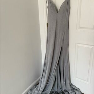 Jovani silver prom dress